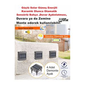 A energia solare elegante giardino moderno illuminazione a parete o pavimento 12 SMD Led 360 ° luce
