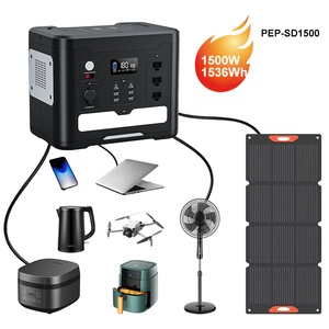 Generador de 1500W con Batería de Litio Solar Lifepo4 de 1536Wh, Estación de Energía Portátil para Camping - Product Image 1