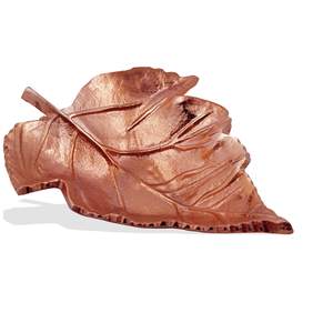 Plato de servicio de aluminio fundido grande hecho a medida Diseño de hoja único Platos para el hogar Precio de alta calidad para la venta - Product Image 1