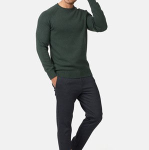 Vente en gros Pull en mélange de coton Sweat-shirt à col rond vert pour hommes Sweat-shirt athlétique à col rond en polaire douce Personnalisé - Product Image 1