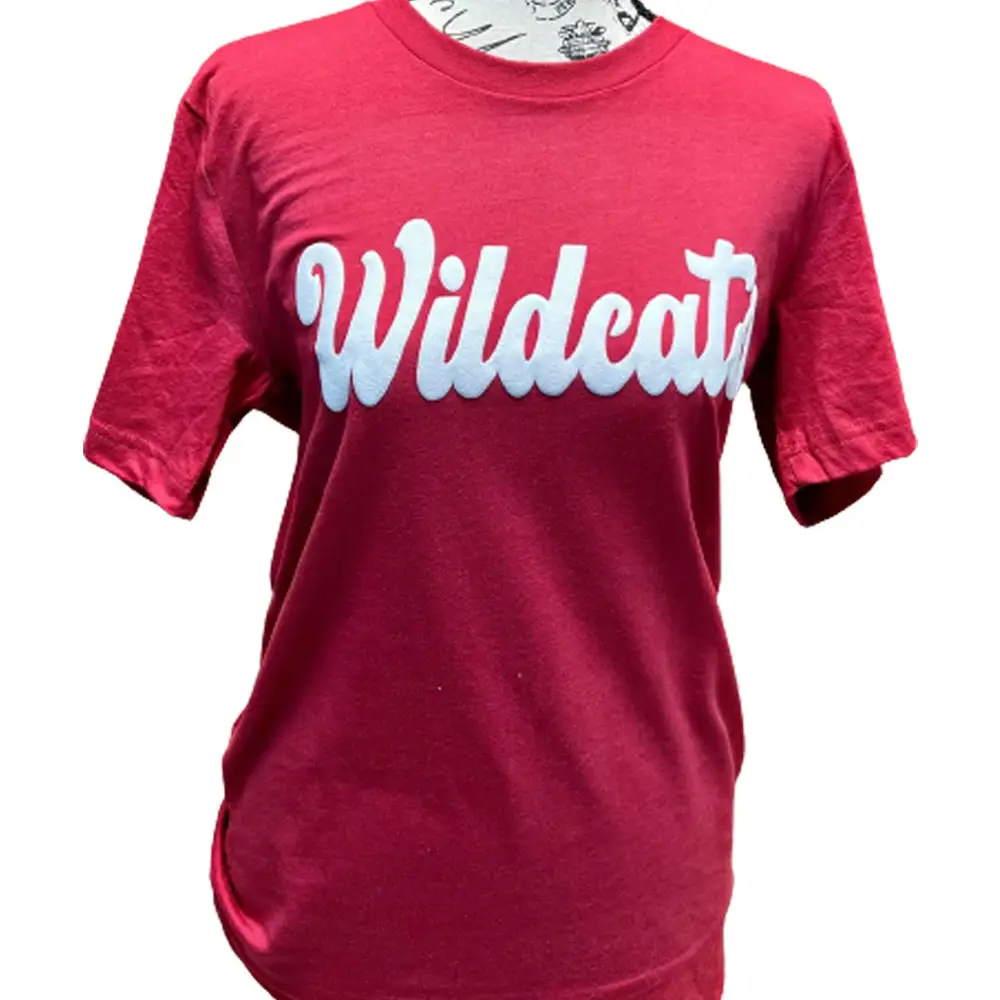 Kabarık tişört yüksek kaliteli kabarık vinil okul takımı ruhu gömlek T Shirt için kişiselleştirilmiş erkek pamuk boş baskı T-shirt