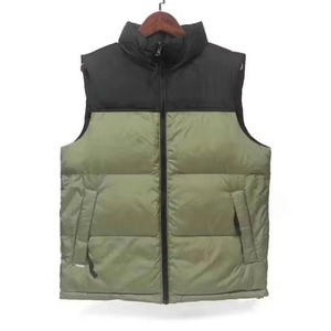Men's Customizable Classic Parka Sleeveless Puffer Vest Stand Winter Warmth Comfort Breathable High Street Style Front Jacket - Product Image 2