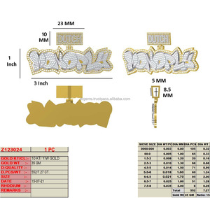 Boucles d'oreilles unisexes personnalisées 10Kt or blanc/jaune Hip Hop 7.27ct diamants naturels boucles d'oreilles tendance mariages fêtes cadeau chrétien - Product Image 2