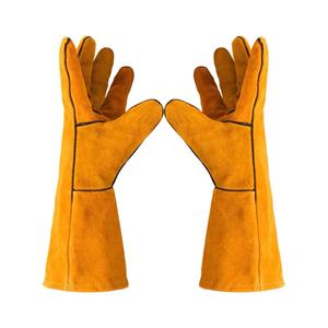 Guantes de Soldadura de Cuero Vacuno, Guantes Largos de Cuero Vacuno Genuino, Guantes de Seguridad para Trabajo Industrial - Product Image 2