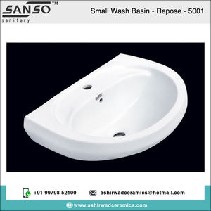 Lavabo ovalado colgado en la pared de un solo orificio de la mejor calidad al por mayor montaje de grifo tipo piedra para lavabos de baño - Product Image 3