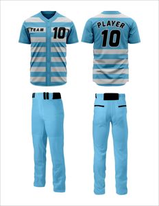 Custom Made Baseball Team Uniform Jerseys 100% Polyester Mesh Quick Dry Breathable V-Neck Short Sleeve Side Pockets - Product Image 2