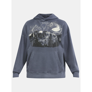 Pull à capuche surdimensionné imprimé personnalisé unisexe Fashion Essentials pour hommes Vêtements d'hiver des fabricants du Bangladesh - Product Image 4