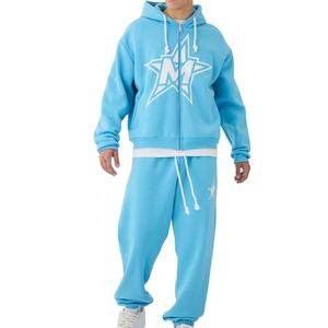100% Cotton Custom Made Printed <b>Men's</b> Tracksuits Sweatsuit <b>Hoodie</b> Tracksuits For <b>Men</b> Heavyweight High Quality Zipper 2025 - Product Image 1