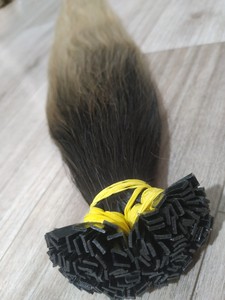 Extensions de cheveux vierges Remy sans nœuds, haute qualité, liens en kératine, pointe plate, lisses, blondes, couleur personnalisée, origine Vietnam - Product Image 2