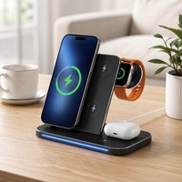 Chargeur sans fil double bobine 3-en-1 Nouveauté 2026 pour entrepôt, chantier de construction, atelier, usine, mécanicien, technicien