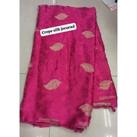 Tissu Jacquard Brodé en Crêpe de Viscose Premium – Matière Textile de Haute Qualité en Gros pour Sarees Élégants et Robes de Luxe