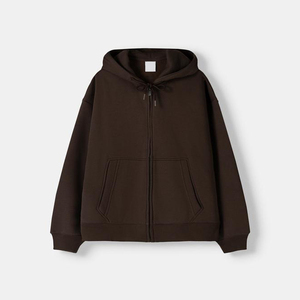 Sudadera con capucha de cara completa para hombre con cremallera y logotipo personalizado de gran tamaño y sudaderas con etiqueta privada para hombre - Product Image 6