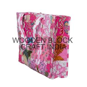 Bolso Tote de Algodón Acolchado Hecho a Mano para Mujer, Elegante, Duradero, con Estampado Vintage, Lavable, Ligero, Bolso de Hombro para Invierno - Product Image 6