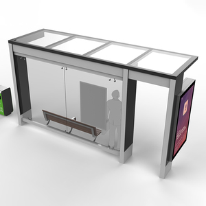 Abri de bus publicitaire extérieur intelligent à énergie solaire en aluminium, double face, avec bande LED, résistant aux intempéries, pour station de rue - Product Image 3