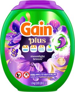 Lessives liquides en dosettes Gain Plus Flings, le meilleur parfum Brise de Lune de Gain, 45 unités - Product Image 5
