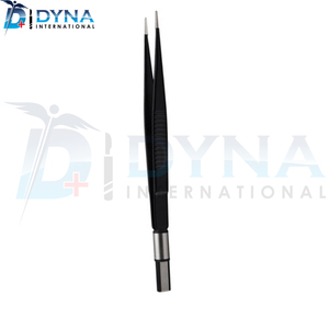 Pinzas bipolares rectas de 10.5 cm con puntas de 1 mm, recubrimiento negro, acero inoxidable, para disección y tejidos. - Product Image 3