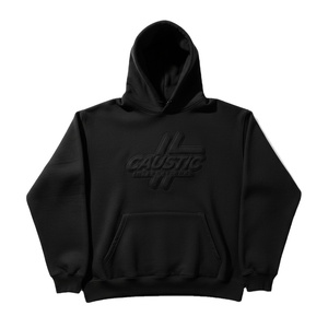 OEM Manufacturer 500GSM Heavyweight 3D Puff Print Hoodie Unisex Oversized Boxy Fit <b>Thick</b> <b>Fleece</b> Logo Blank Pullover Sweatshirt - Product Image 1