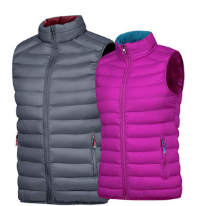 Low MOQ OEM Custom Logo Sleeveless Bubble Puffer Vest <b>Jacket</b> Waistcoats Warm Winter Men Vest - Product Image 2