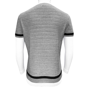 SS24 Men's Trendy Casual 100% Cotton Knitted Crew Neck Short Sleeve <b>Pullover</b> <b>Sweater</b> Character Breathable Thin Anti-Wrinkle - Product Image 2