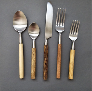 Meilleur et grand ensemble de couverts en acier inoxydable à manche solide couteau à dîner cuillère maison cuisine restaurant vaisselle décor d'événement de mariage - Product Image 4