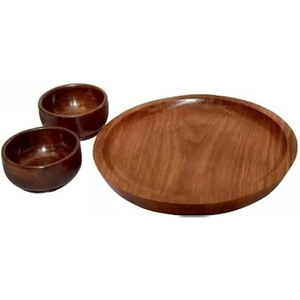 100% Natural Wood Dinner Ware Set Restaurants Including Bowl Glasses Spoon <b>Mug</b> Commercial Tray Included wood dinner set - Product Image 2