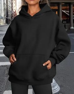 Sudadera con capucha de gran tamaño para mujer Sudadera con capucha de moda de otoño - Product Image 6