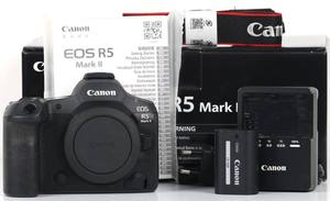 Appareil photo hybride EOS R5 Mark II avec batterie et chargeur, vidéo 4K, capteur CMOS, détection de visage, suivi IA - Product Image 1
