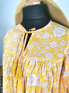 Robe indienne en coton à imprimé - Product Image 3