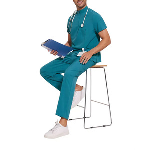 Unisex Long Sleeve Hospital Clinic Suit Medical <b>Scrub</b> <b>Set</b> - Product Image 3