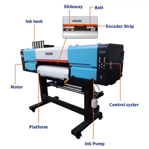 롤 피더가 있는 DTF 전송 프린터, 필름으로 직접 인쇄-어둡고 가벼운 의류용 DTF 프린터 예열 (A3 DTF 프린터)