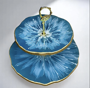 แท่นวางเค้กทำจากเรซินหรูหราเหมาะสำหรับงานแต่งงานงานวันเกิดและโต๊ะทำขนมอีพ็อกซี่เรซิ่นขาตั้งสำหรับตกแต่งเค้ก - Product Image 4