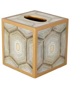 Boîte à mouchoirs carrée en métal, design moderne, durable, sur pied, personnalisable, vente chaude, élégante, pour la maison, le bureau, le bureau - Product Image 2