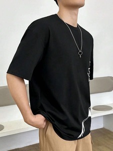 Camisetas de Algodón y Poliéster para Hombre con Logotipo Personalizado de Alta Calidad, Últimos Diseños, Camisetas Casuales de Moda para Hombre 2024 - Product Image 5