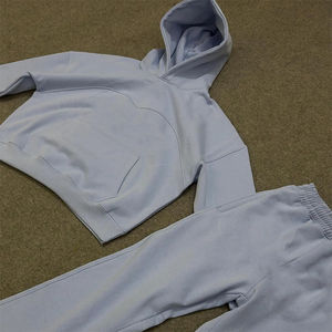 เสื้อสวมหัวมีฮู้ดสำหรับวิ่งกางเกงวอร์มทรงหลวมระบายอากาศได้ดีสำหรับฤดูหนาวขนาดพลัสไซส์ - Product Image 4