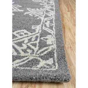 Tapis Imara en laine et viscose tufté à la main, gris et noir, motif géométrique rayé, pour la maison, le couloir, la chambre, forme rectangulaire, 3D Tra-14610 - Product Image 4