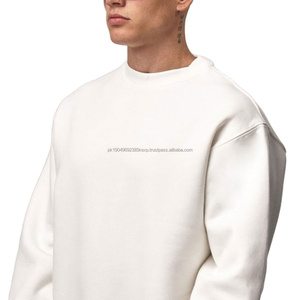 100% coton thermique sur mesure hommes pull sweats qualité supérieure hommes couleur unie sweats surdimensionnés sweats à capuche - Product Image 5