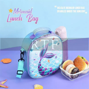 Bolsa de refrigerador de hombro para niñas escolares sin BPA, bolsa de refrigerador de almuerzo ecológica para niños con soporte para bebidas de RAW TO FINE - Product Image 3