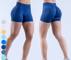 Respirant séchage rapide haute élastique Scrunch bout à bout Shorts de sport taille basse court Gym Fitness sans couture Yoga Shorts femmes - Product Image 4