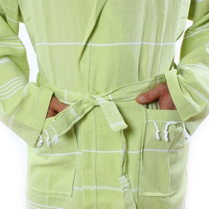 Pure Series haute qualité unisexe turc coton peignoirs pour femmes hommes hôtel Robes Logo personnalisé emballage luxe vêtements de nuit Robe - Product Image 3