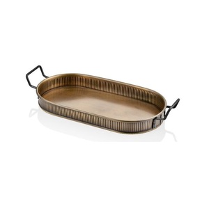 Ferme Parties Serveur Plateau Avec Poignée Meilleure Vente Vintage Look Métal Antique Couleur Plateau De Service Pour La Maison Restaurant De Mariage - Product Image 1