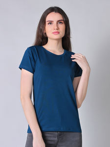 เสื้อยืดเอวลอยแฟชั่นสำหรับผู้หญิงเสื้อยืดผ้าฝ้ายระบายอากาศได้ดีพิมพ์ลาย100% ผ้าฝ้ายแบบเรียบ - Product Image 5