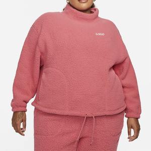 Haute qualité femmes blanc sweat surdimensionné Sherpa sweat pour femmes femmes haute qualité personnalisé à manches longues sweats 2026 - Product Image 1