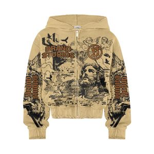 Sudadera con Capucha Extra Grande con Cierre de Cremallera para Invierno 2026, de Algodón/Poliéster, de Alta Calidad, Personalizable para Hombre - Product Image 2