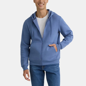 Vêtements Vêtements personnalisés avec cordon de serrage fermeture à col hommes sweat à capuche zippé en coton hommes sweat à capuche zippé - Product Image 3