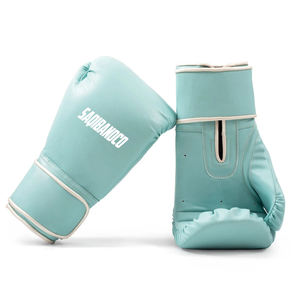 Guantes de Kickboxing de cuero blanco Guantes MMA de alta calidad y guantes de boxeo Muaythai para hombres - Product Image 2