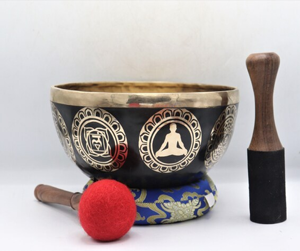 Cuenco universal hecho a mano para curación con sonido Cuenco de canto con Striker de madera para meditación Yoga Terapias de curación con sonido a bajo precio - Product Image 1