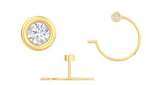 สกรู18kt จมูกเพชรสีเหลืองทองเครื่องประดับแฟชั่นคุณภาพสูงจาก - Product Image 2