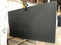 Chine carrière nouveau granit gris foncé noir Nero Impala avec projet de carreaux de dalles de gros grains coupé aux tailles