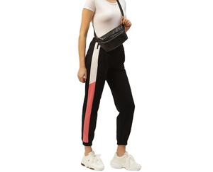 Pantalon de jogging décontracté pour femme en laine avec fermeture éclair, coupe ajustée, logo personnalisé, poches latérales, haute qualité, idéal pour l'automne et le fitness - Product Image 2