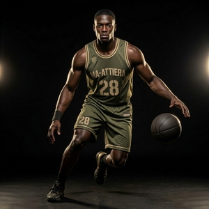 Conjunto de pantalones cortos de baloncesto verde oliva para hombre, uniforme deportivo sin mangas, número 28, ropa de equipo de entrenamiento atlético - Product Image 3